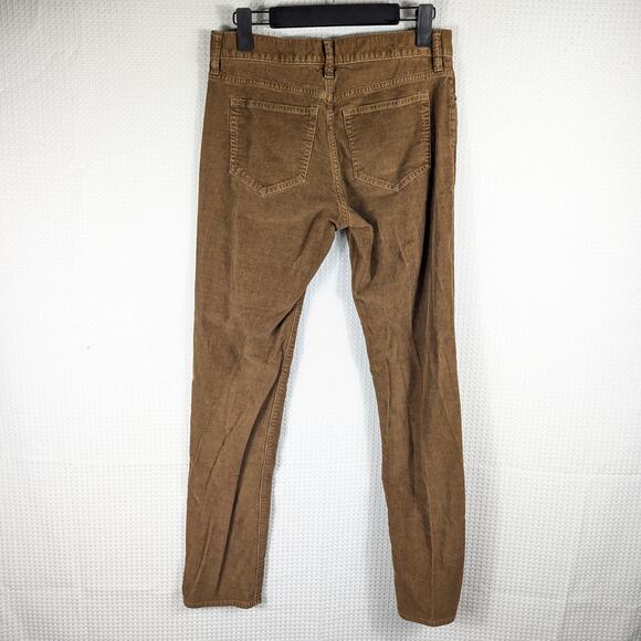 J.Crew Flex Corduroy Slim Pants Men 29x32 Brown Stretch Cotton Casual Jeans - Picture 2 of 5